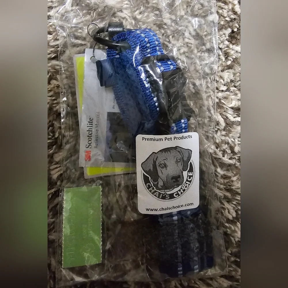 Blue Reflective Dog Collar